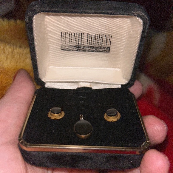 obsidian solid vintage gold with copper undertone, very rare set - Picture 1 of 3